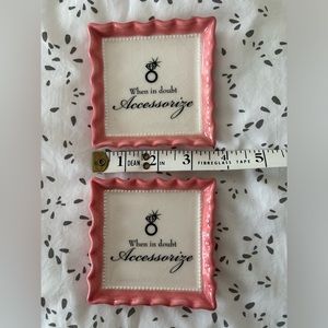 Two 3 1/2 x 3 1/3 jewelry dishes